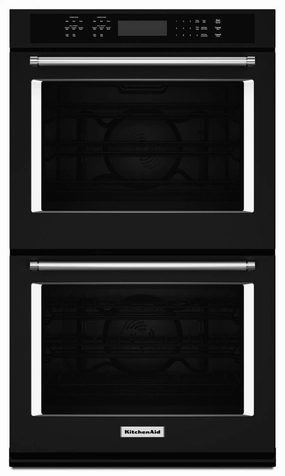 Kitchenaid KODE507EBL 27" Double Wall Oven With Even-Heat&#8482; True Convection - Black Wall Ovens 27 inch wall oven built-in
