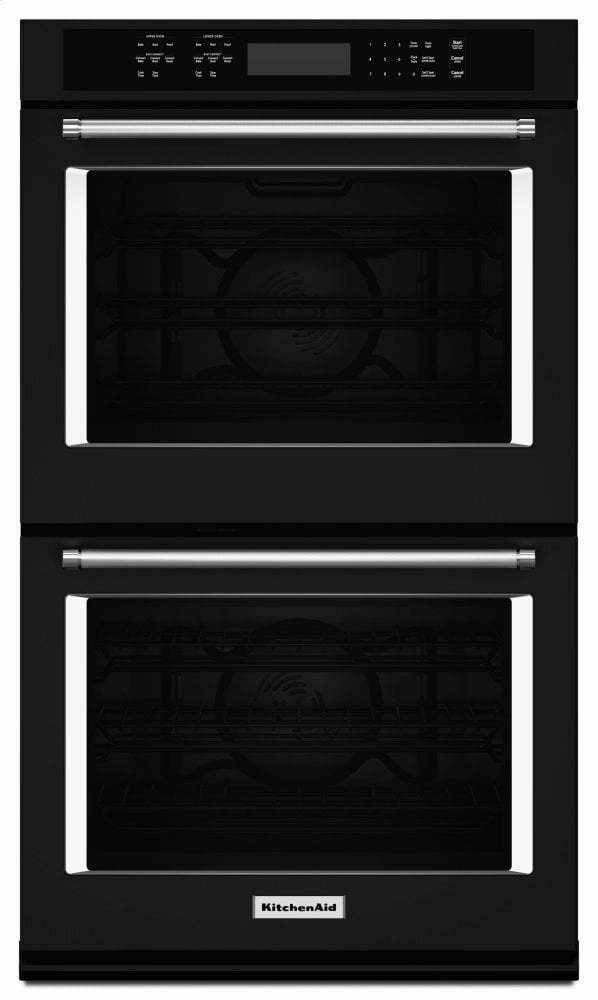 Kitchenaid KODE507EBL 27" Double Wall Oven With Even-Heat&#8482; True Convection - Black Wall Ovens 27 inch wall oven built-in