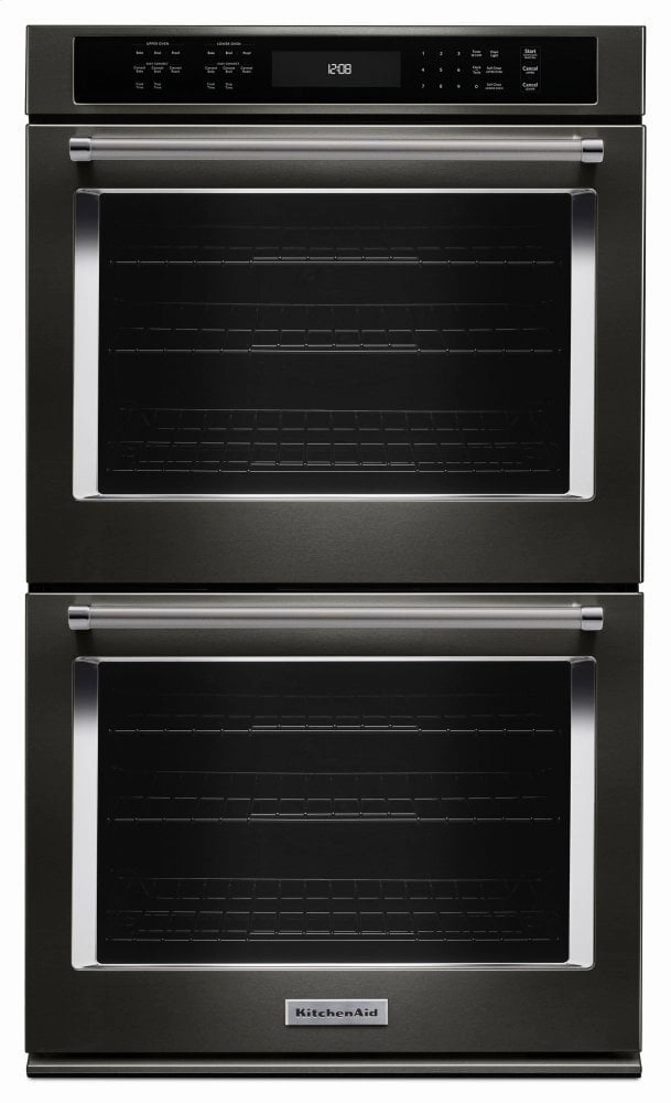 Kitchenaid KODE507EBS 27" Double Wall Oven With Even-Heat&#8482; True Convection - Black Stainless Steel With Printshield&#8482; Finish Wall Ovens 27 inch wall oven built-in