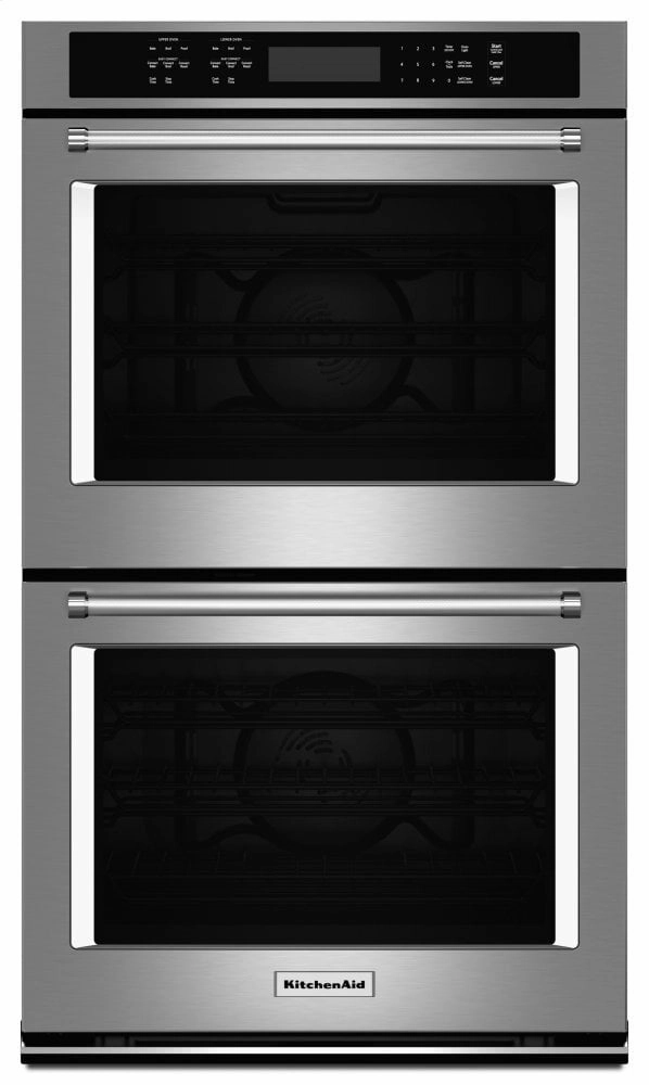 Kitchenaid KODE507ESS 27" Double Wall Oven With Even-Heat&#8482; True Convection - Stainless Steel Wall Ovens 27 inch wall oven built-in