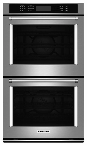 Kitchenaid KODE507ESS 27" Double Wall Oven With Even-Heat&#8482; True Convection - Stainless Steel Wall Ovens 27 inch wall oven built-in
