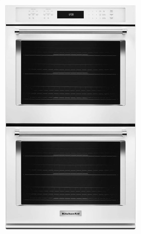 Kitchenaid KODE507EWH 27" Double Wall Oven With Even-Heat&#8482; True Convection - White Wall Ovens oven with smart temperature control