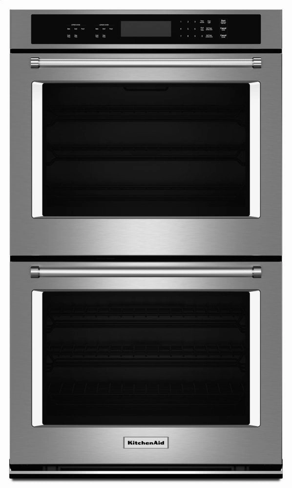 Kitchenaid KODT100ESS 30" Double Wall Oven With Even-Heat&#8482; Thermal Bake/Broil - Stainless Steel Wall Ovens oven with smart temperature control