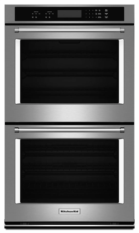 Kitchenaid KODT100ESS 30" Double Wall Oven With Even-Heat&#8482; Thermal Bake/Broil - Stainless Steel Wall Ovens oven with smart temperature control