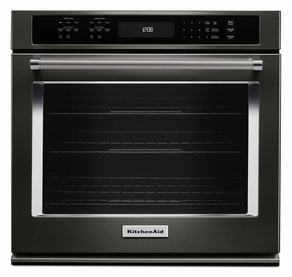 Kitchenaid KOSE500EBS 30" Single Wall Oven With Even-Heat&#8482; True Convection - Black Stainless Steel With Printshield&#8482; Finish Wall Ovens 27 inch wall oven built-in