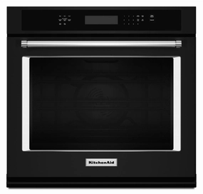 Kitchenaid KOSE507EBL 27" Single Wall Oven With Even-Heat&#8482; True Convection - Black Wall Ovens 27 inch wall oven built-in