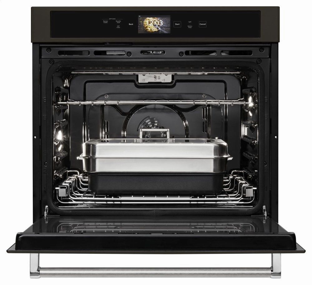 Kitchenaid KOSE900HBS Smart Oven  30" Single Oven With Powered Attachments And Printshield&#8482; Finish - Black Stainless Steel With Printshield&#8482; Finish