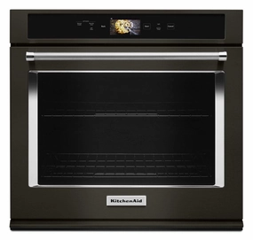 Kitchenaid KOSE900HBS Smart Oven  30" Single Oven With Powered Attachments And Printshield&#8482; Finish - Black Stainless Steel With Printshield&#8482; Finish Wall Ovens 27 inch wall oven built-in