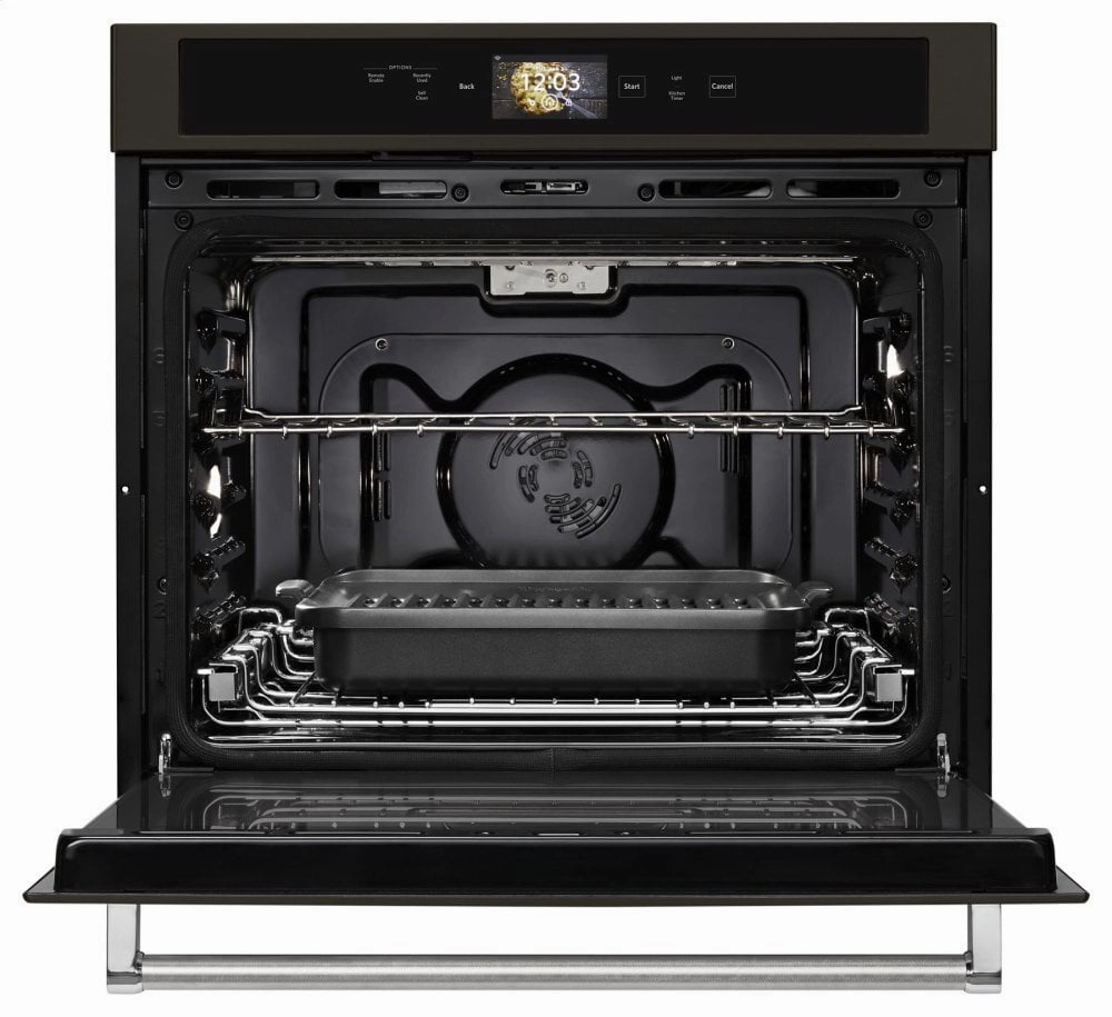 Kitchenaid KOSE900HBS Smart Oven  30" Single Oven With Powered Attachments And Printshield&#8482; Finish - Black Stainless Steel With Printshield&#8482; Finish
