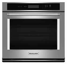 Kitchenaid KOST100ESS 30" Single Wall Oven With Even-Heat&#8482; Thermal Bake/Broil - Stainless Steel Wall Ovens 27 inch wall oven built-in