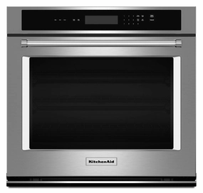 Kitchenaid KOST107ESS 27" Single Wall Oven With Even-Heat&#8482; Thermal Bake/Broil - Stainless Steel Wall Ovens 27 inch wall oven built-in