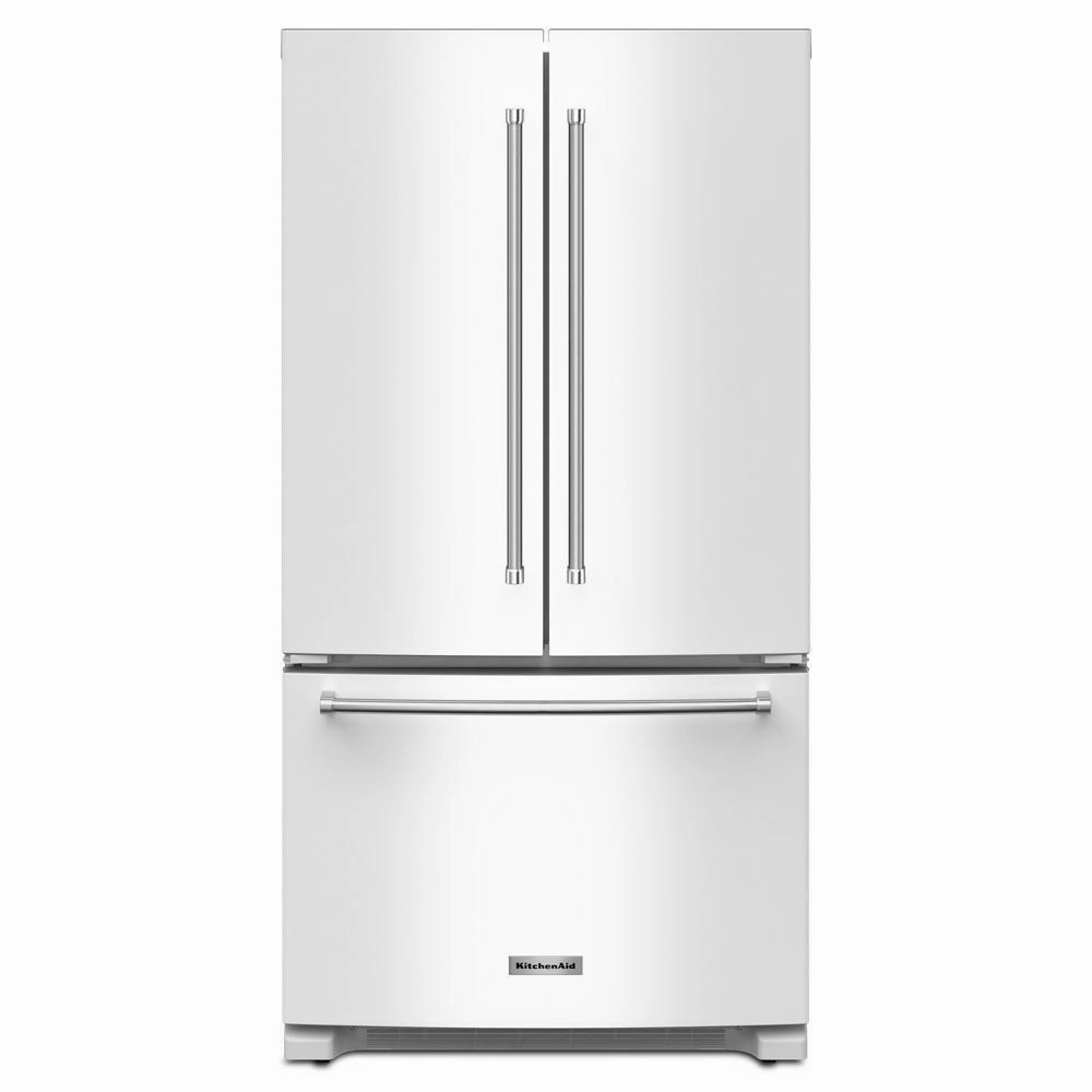 Kitchenaid KRFC136RWH 20 Cu. Ft. 36-Inch Width Counter-Depth French Door Refrigerator With Interior Dispense Freestanding Refrigerators freestanding fridge freezer combo
