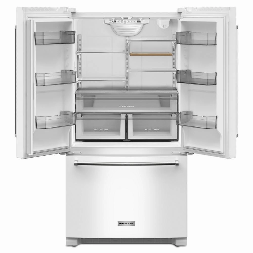 Kitchenaid KRFC136RWH 20 Cu. Ft. 36-Inch Width Counter-Depth French Door Refrigerator With Interior Dispense