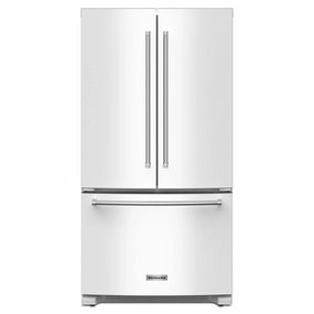 Kitchenaid KRFC136RWH 20 Cu. Ft. 36-Inch Width Counter-Depth French Door Refrigerator With Interior Dispense Freestanding Refrigerators freestanding fridge freezer combo