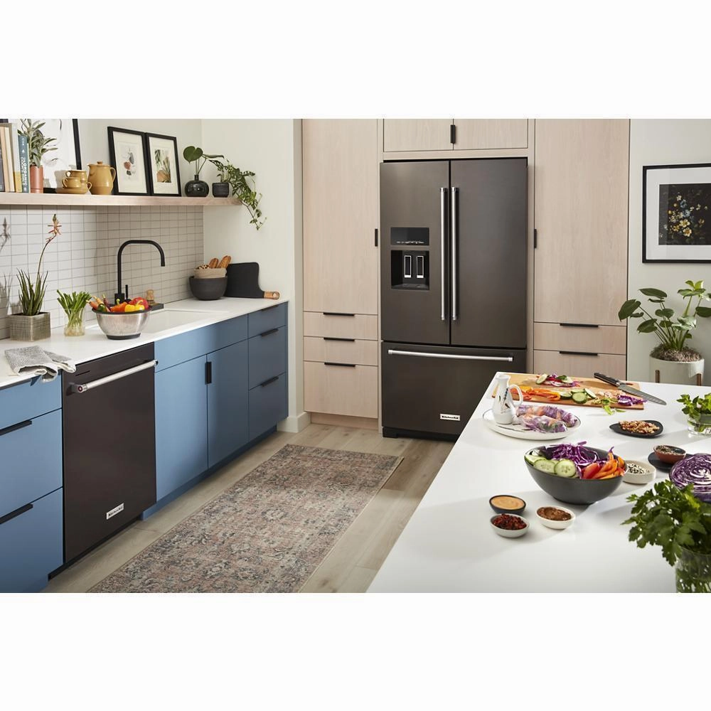 Kitchenaid KRFF577KBS 26.8 Cu. Ft. Standard-Depth French Door Refrigerator With Exterior Ice And Water Dispenser