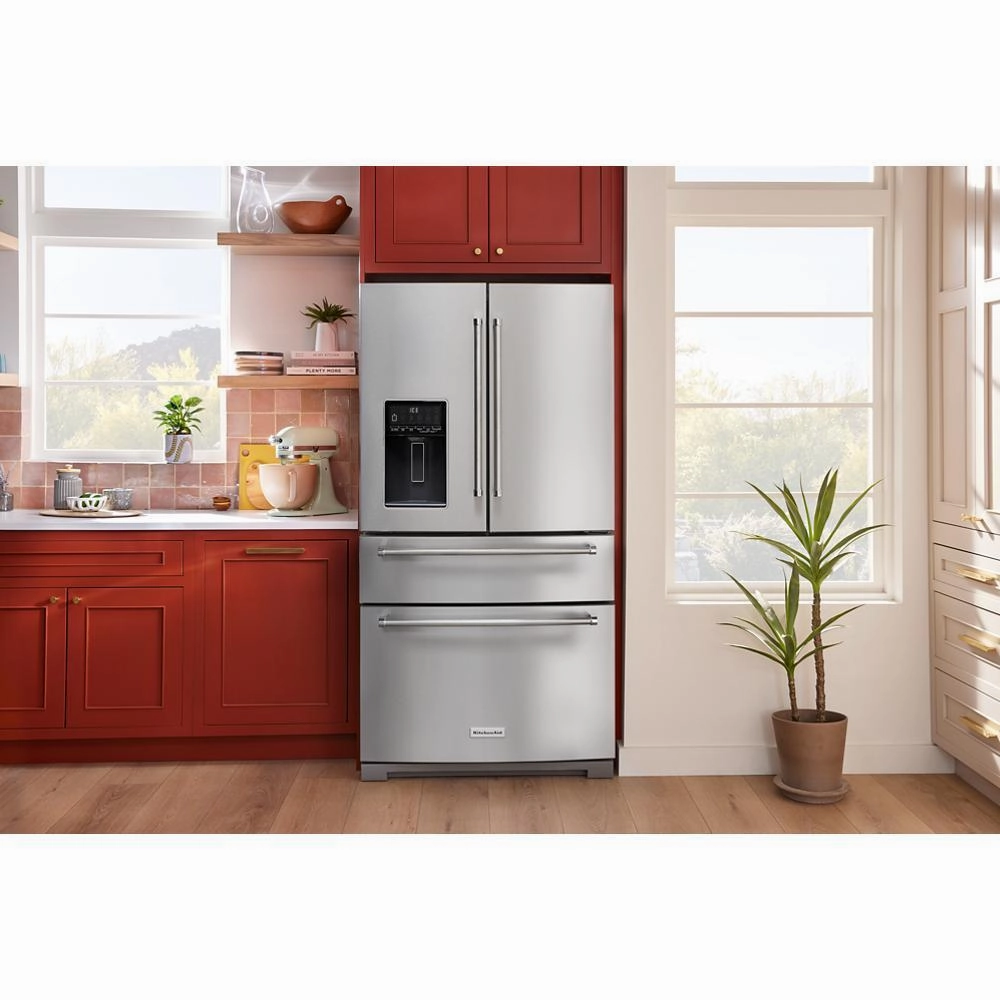 Kitchenaid KRMF536RPS 26.2 Cu. Ft. Multi-Door French Door Refrigerator With Platinum Interior
