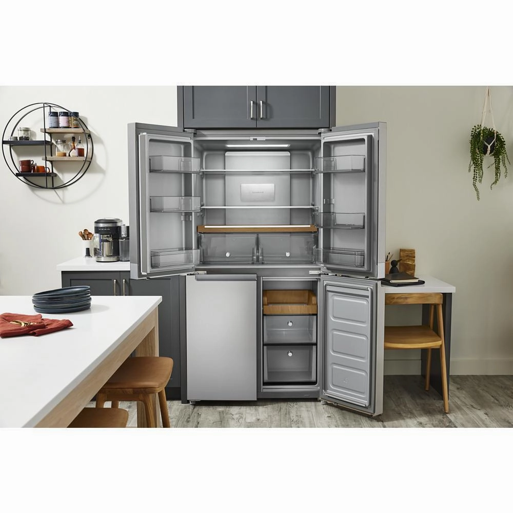 Kitchenaid KRQC506MPS 19.4 Cu. Ft. 36-Inch Wide Counter-Depth 4-Door Refrigerator With Printshield&#8482; Finish