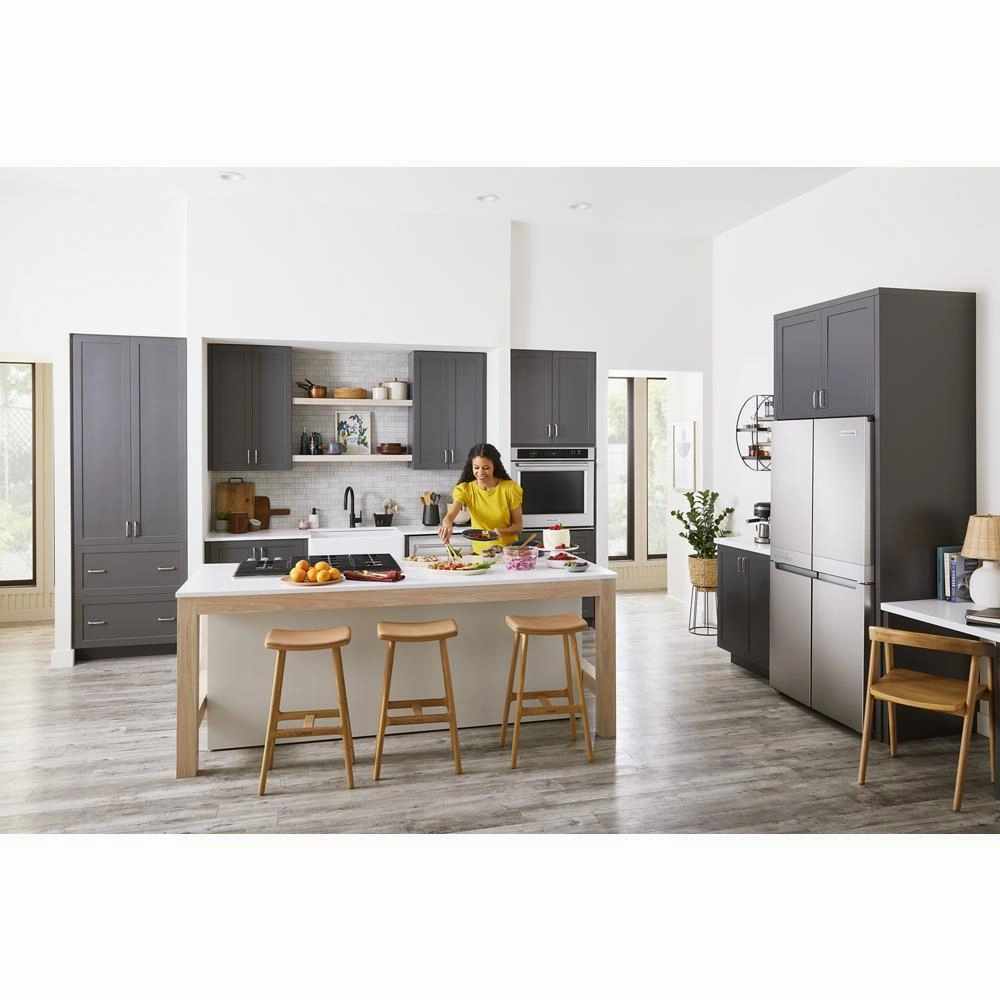 Kitchenaid KRQC506MPS 19.4 Cu. Ft. 36-Inch Wide Counter-Depth 4-Door Refrigerator With Printshield&#8482; Finish
