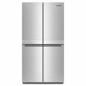 Kitchenaid KRQC506MPS 19.4 Cu. Ft. 36-Inch Wide Counter-Depth 4-Door Refrigerator With Printshield&#8482; Finish Freestanding Refrigerators freestanding fridge freezer combo