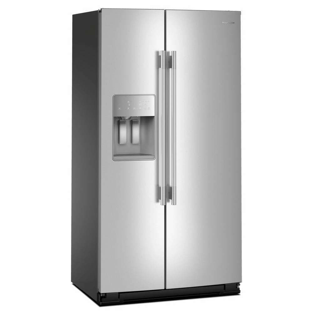 Kitchenaid KRSC536RPS 20.8 Cu. Ft. Counter-Depth Side-By-Side Refrigerator With Exterior Ice And Water Dispenser In Printshield&#8482; Finish
