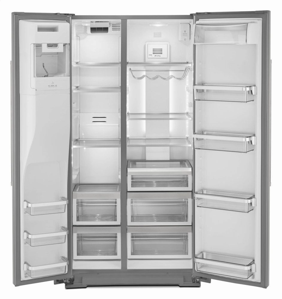 Kitchenaid KRSC703HPS 22.6 Cu Ft. Counter-Depth Side-By-Side Refrigerator With Exterior Ice And Water And Printshield&#8482; Finish - Stainless Steel With Printshield&#8482; Finish
