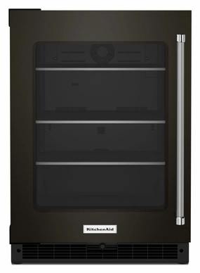 Kitchenaid KURL314KBS 24" Undercounter Refrigerator With Glass Door And Shelves With Metallic Accents - Black Stainless Steel With Printshield&#8482; Finish Undercounter Refrigerators 24 inch undercounter fridge for kitchen