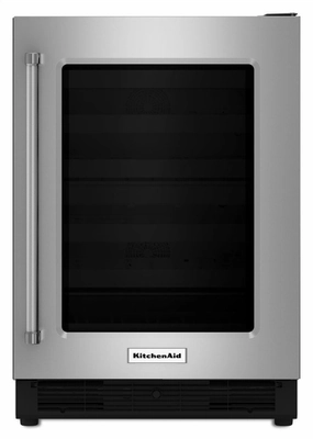 Kitchenaid KURR204ESB 24" Undercounter Refrigerator With Glass Door - Stainless Steel Undercounter Refrigerators 24 inch undercounter fridge for kitchen