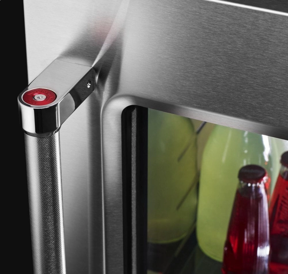 Kitchenaid KURR304ESS 24" Undercounter Refrigerator With Glass Door And Metal Trim Shelves - Stainless Steel