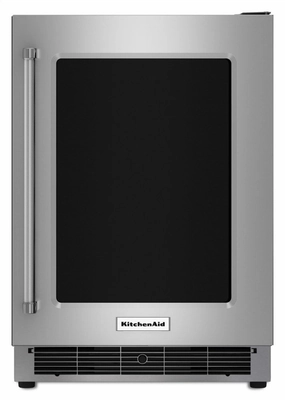 Kitchenaid KURR304ESS 24" Undercounter Refrigerator With Glass Door And Metal Trim Shelves - Stainless Steel Undercounter Refrigerators 24 inch undercounter fridge for kitchen