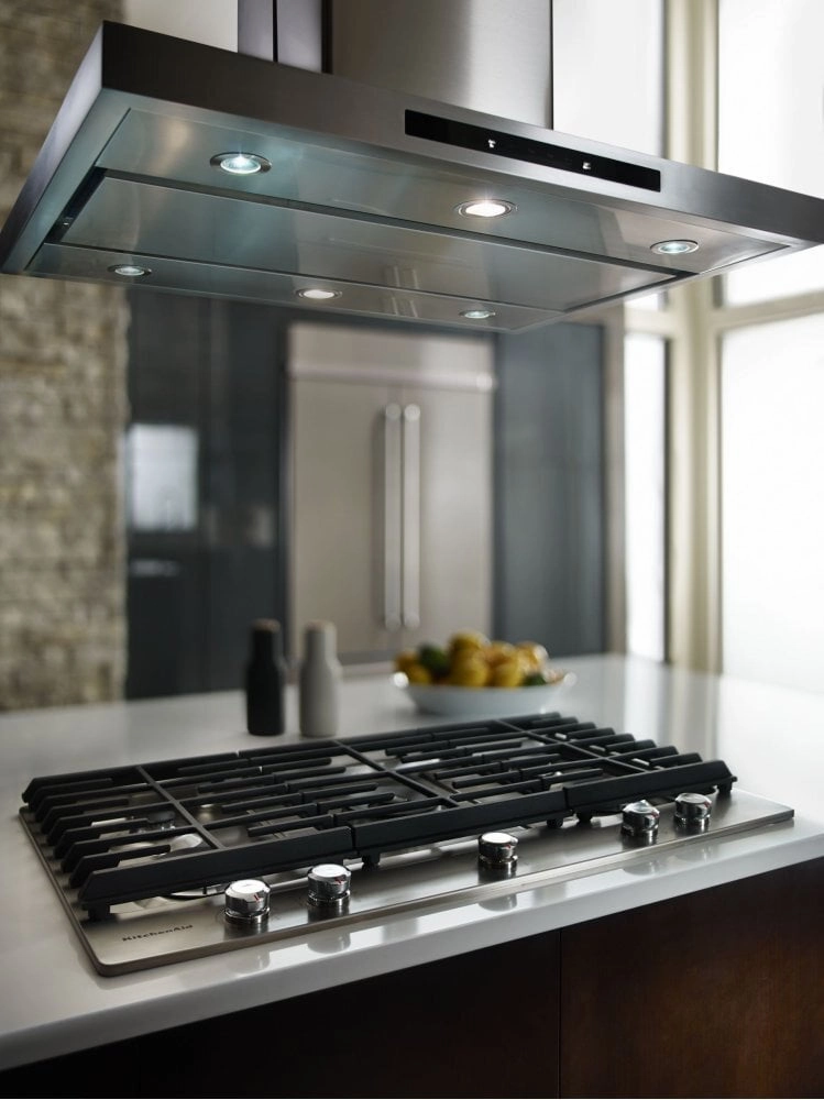 Kitchenaid KVIB602DSS 42'' Island-Mount, 3-Speed Canopy Hood - Stainless Steel