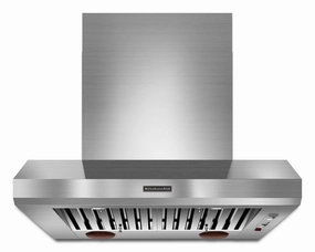 Kitchenaid KXW9736YSS 36'' Wall-Mount 600-1200 Cfm Canopy Hood, Commercial-Style Stainless Steel Ventilation Range Hoods high suction kitchen exhaust hood