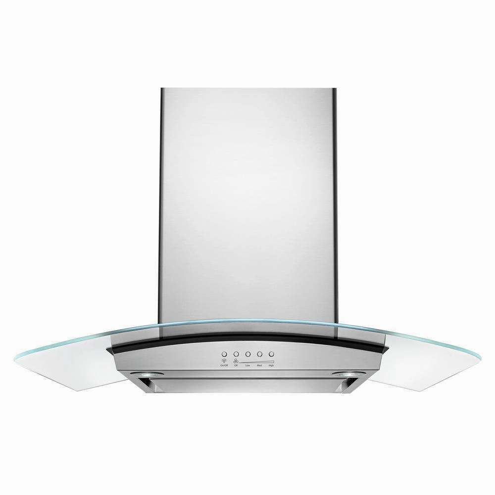 Kitchenaid WVI75UC6DS 36" Modern Glass Island Mount Range Hood