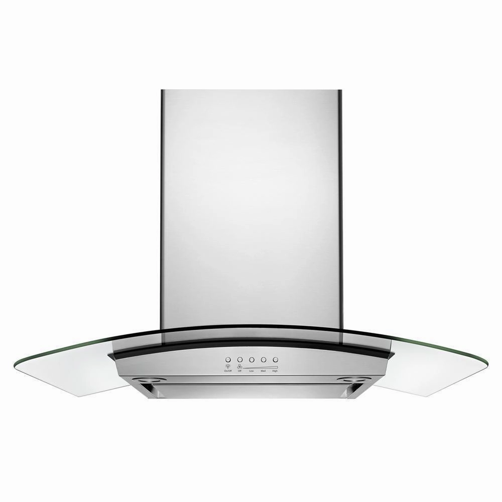 Kitchenaid WVI75UC6DS 36" Modern Glass Island Mount Range Hood