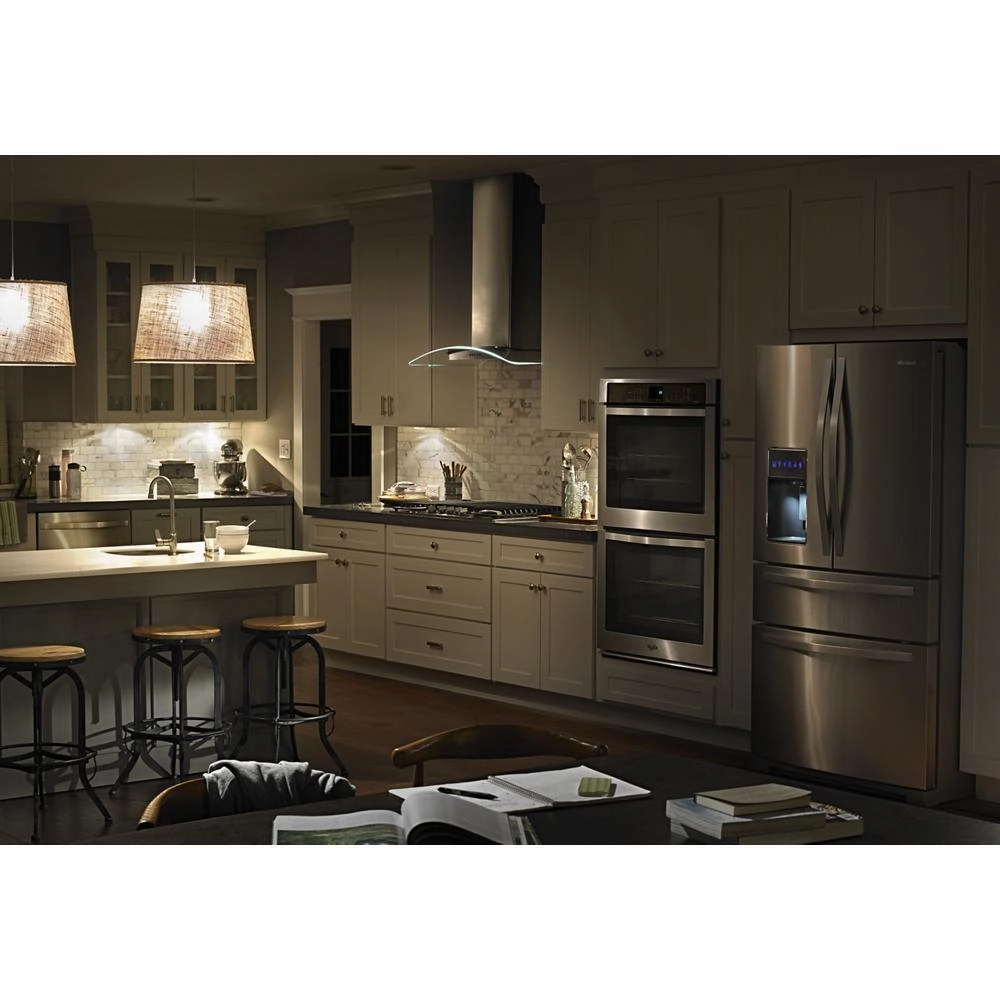 Kitchenaid WVI75UC6DS 36" Modern Glass Island Mount Range Hood