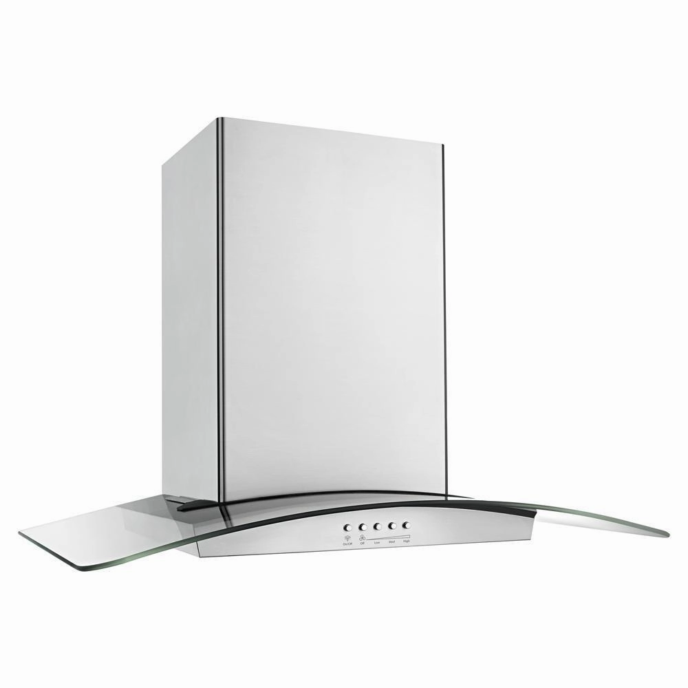 Kitchenaid WVI75UC6DS 36" Modern Glass Island Mount Range Hood