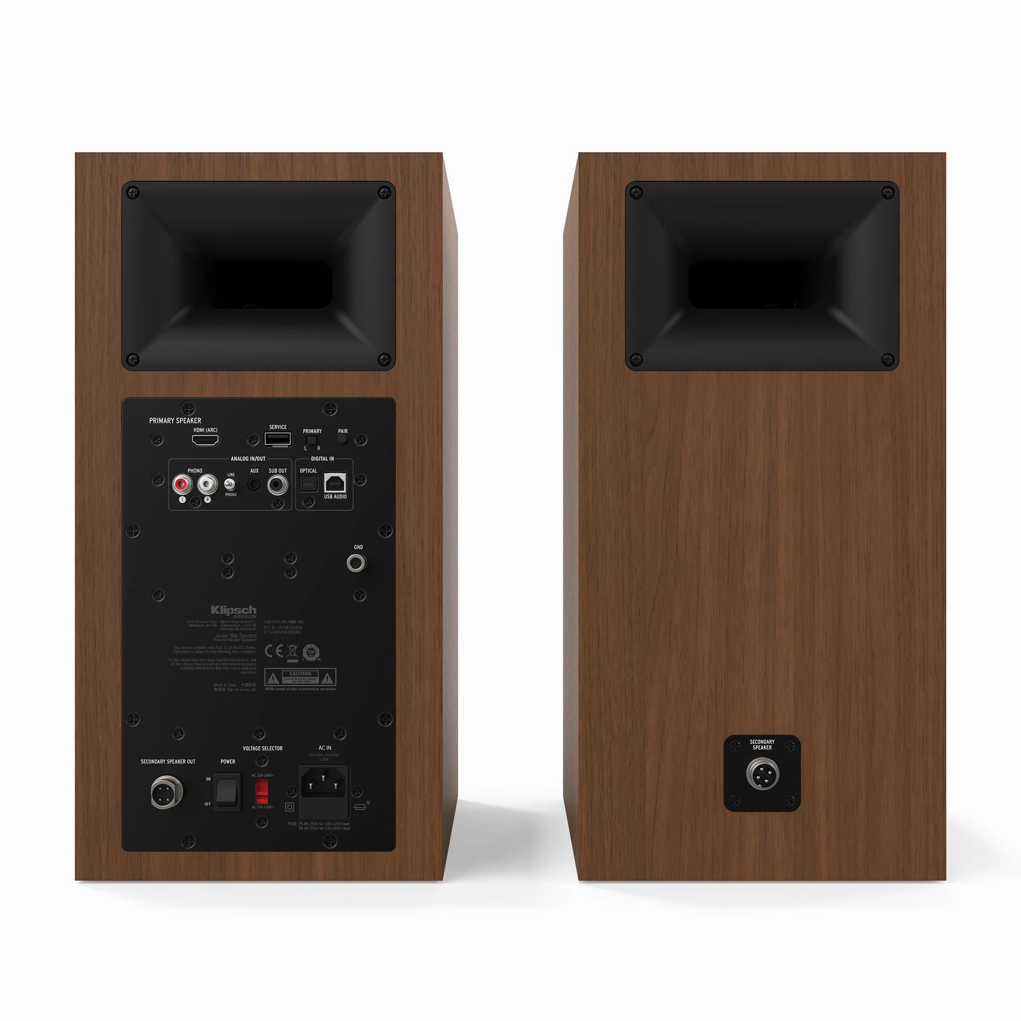 Klipsch The Sevens Powered Bookshelf Loudspeakers with Bluetooth (pair)