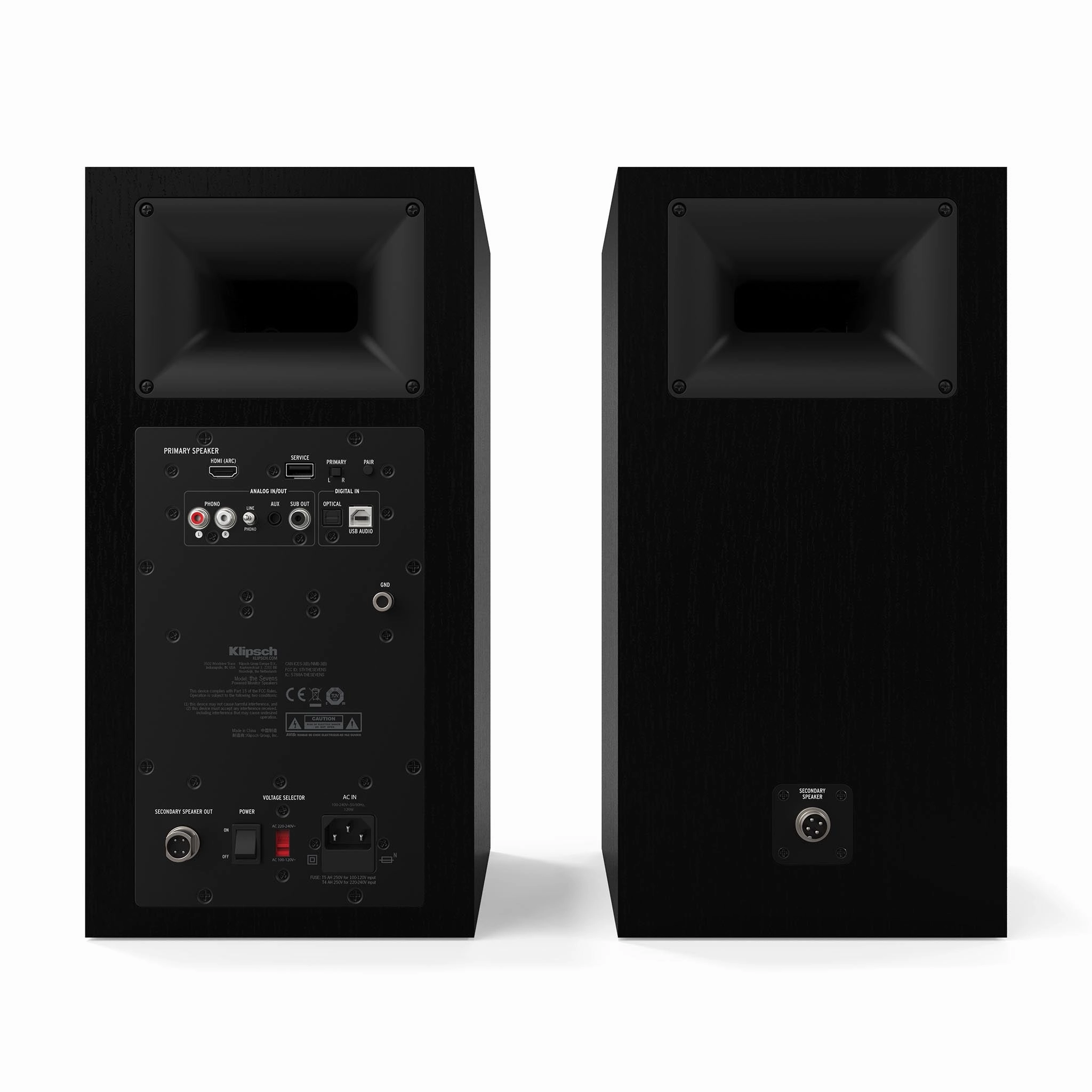 Klipsch The Sevens Powered Bookshelf Loudspeakers with Bluetooth (pair)