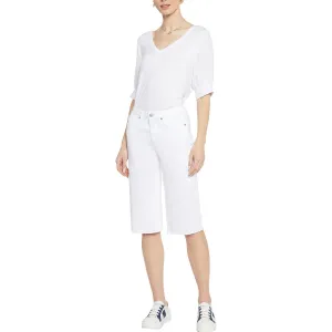 Kristie 80's Womens Raw Hem Denim Bermuda Shorts