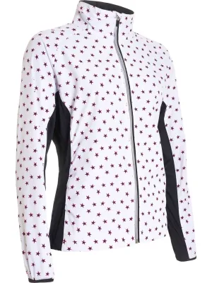 Ladies Formby Golf Wind Jacket In Black Star