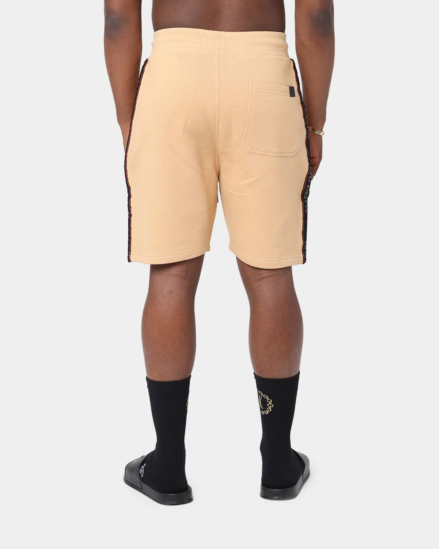 Last Kings Notoriety Tape Sweat Shorts Sand