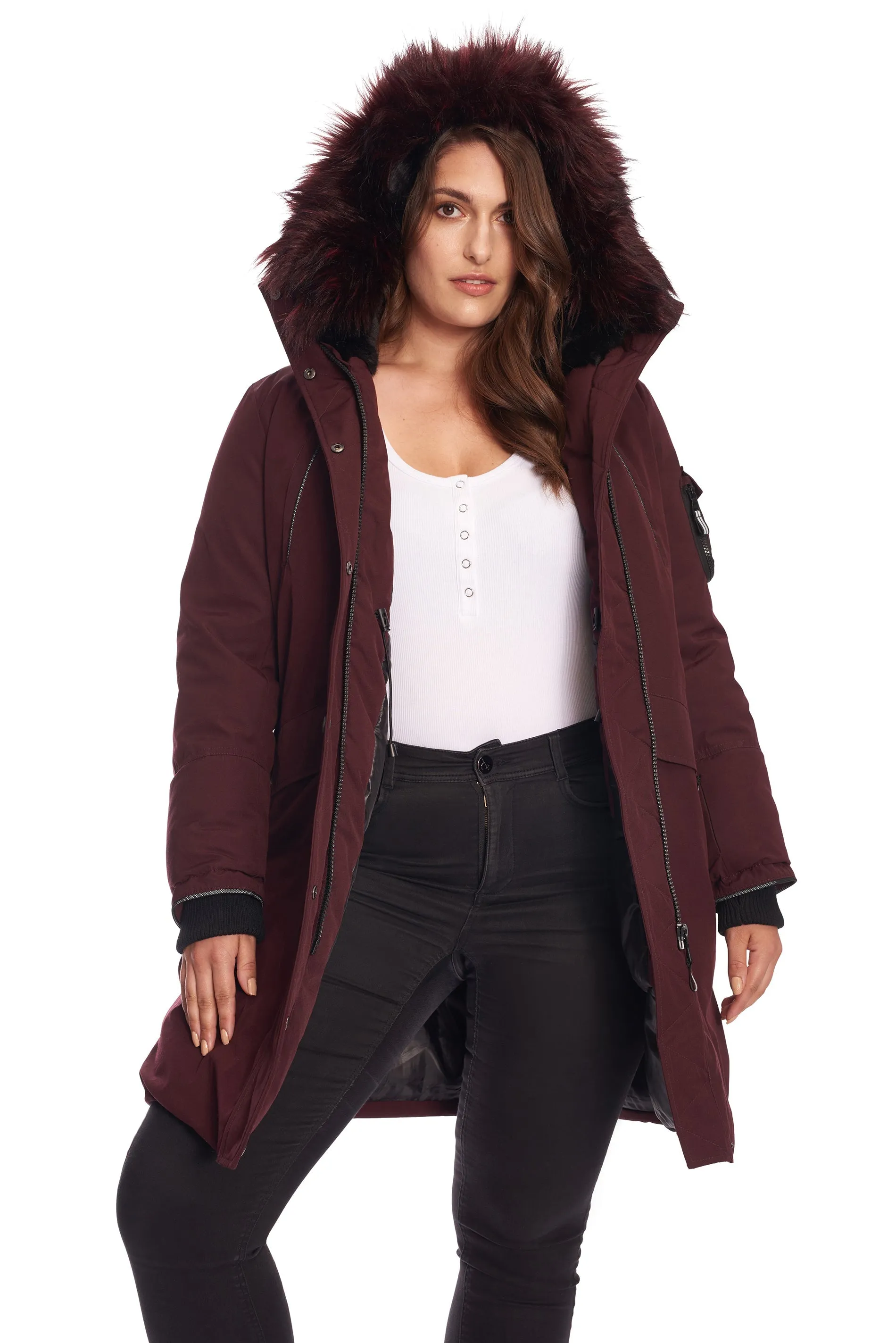 LAURENTIAN PLUS | WOMEN'S VEGAN DOWN (RECYCLED) LONG PARKA (PLUS SIZE)