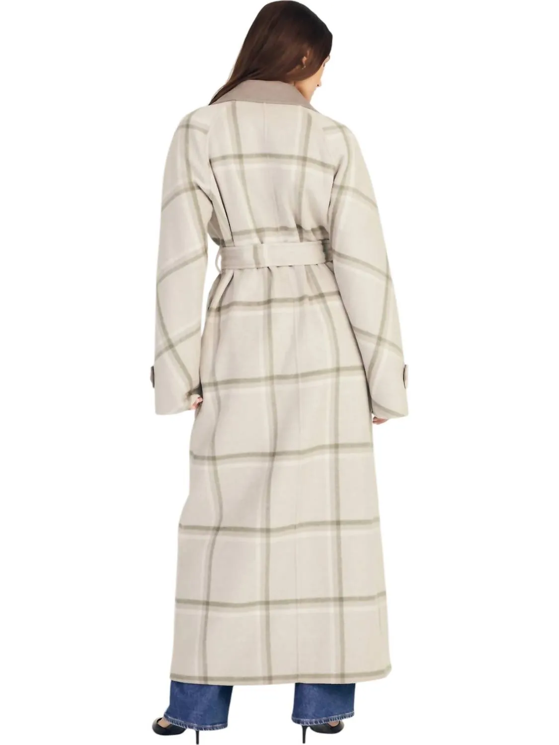 Leone Reversible Double Face Wool Coat In Grey Sage