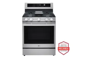 Lg LRGN6325X 6.3 Cu. Ft. Smart Wi-Fi Enabled Probake Convection? Gas Range With Air Fry & Easyclean? Freestanding Ranges freestanding dual fuel range 30 inch