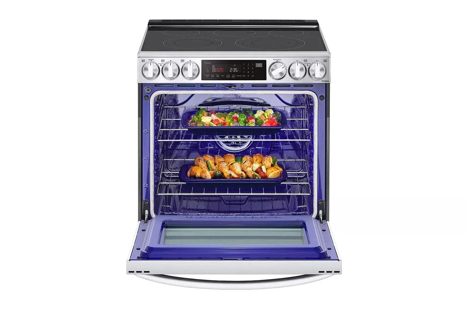 Lg LSEL6335FE 6.3 Cu Ft. Smart Wi-Fi Enabled Probake Convection? Instaview? Electric Slide-In Range With Air Fry
