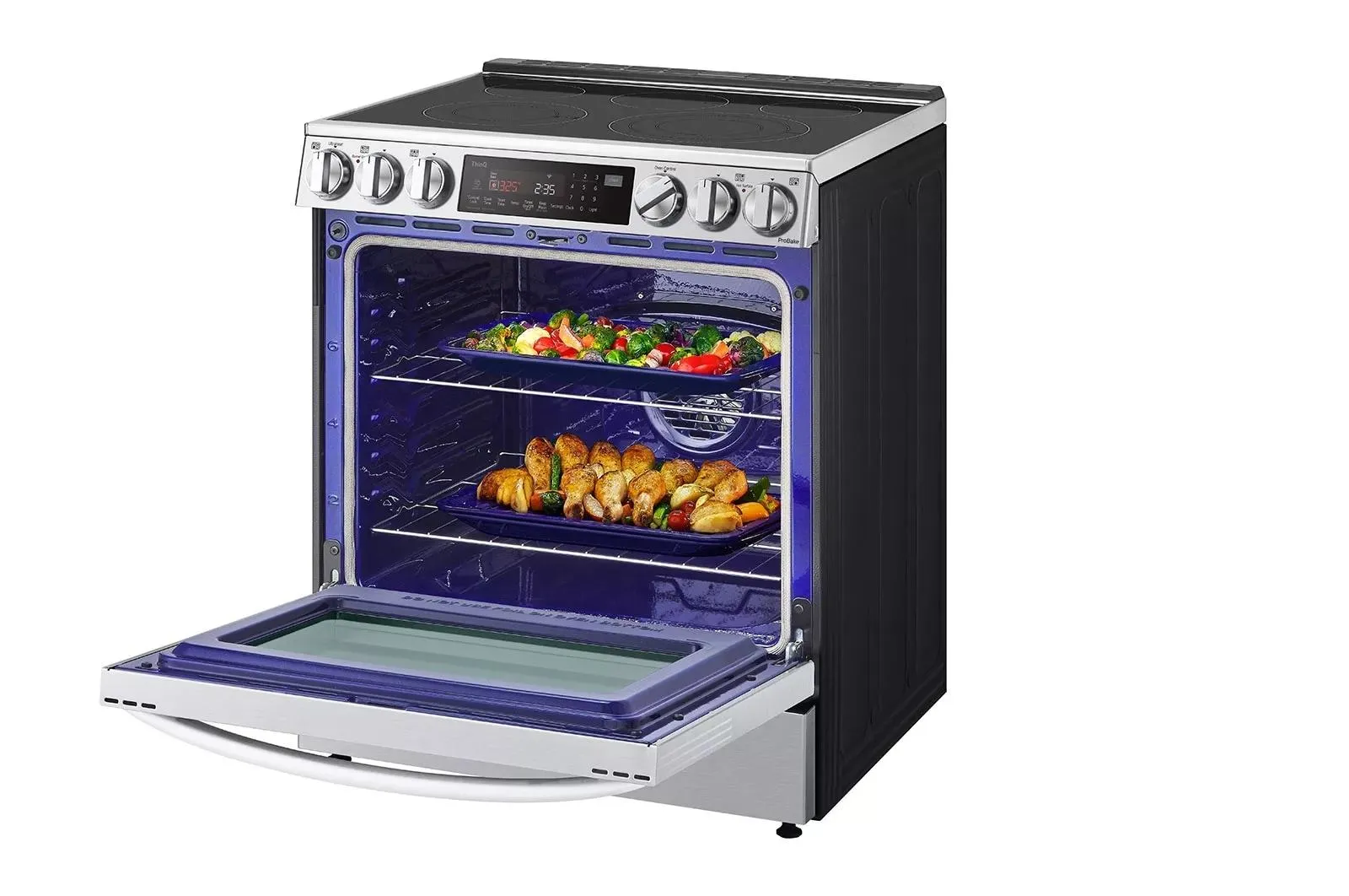 Lg LSEL6335FE 6.3 Cu Ft. Smart Wi-Fi Enabled Probake Convection? Instaview? Electric Slide-In Range With Air Fry