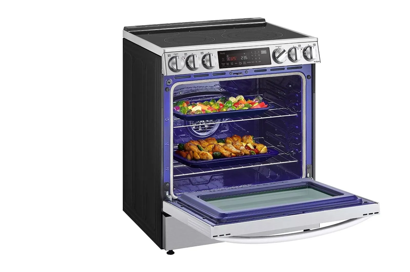Lg LSEL6335FE 6.3 Cu Ft. Smart Wi-Fi Enabled Probake Convection? Instaview? Electric Slide-In Range With Air Fry