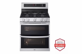 Lg LDGL6924S 6.9 Cu. Ft. Smart Gas Double Oven Freestanding Range With Probake Convection? And Air Fry Freestanding Ranges freestanding dual fuel range 30 inch