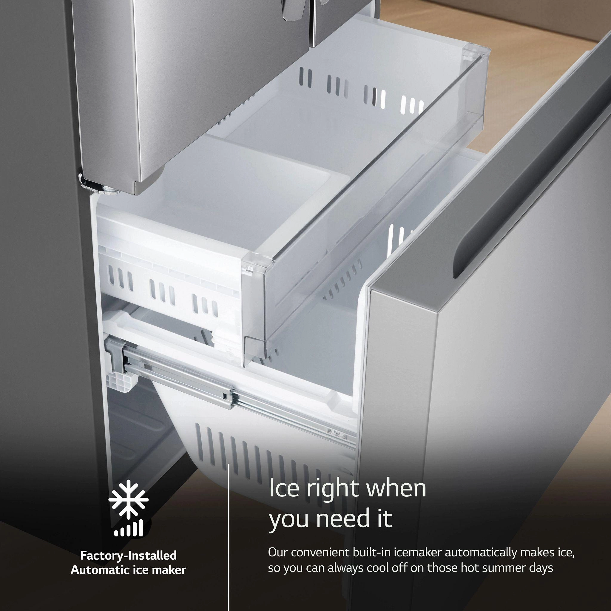 Lg LF21G6200S 21 Cu. Ft., 3-Door French Door, Counter-Depth Max&#8482; Refrigerator