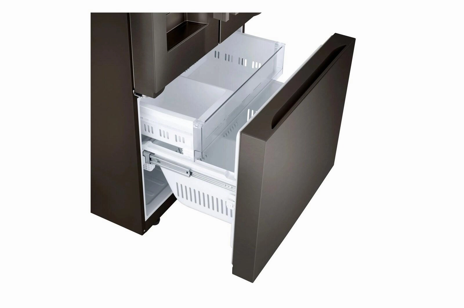 Lg LF25H6330D 25 Cu.Ft. 3-Door French Door Refrigerator With New Hybrid Handle Design And External Ice And Water Dispenser