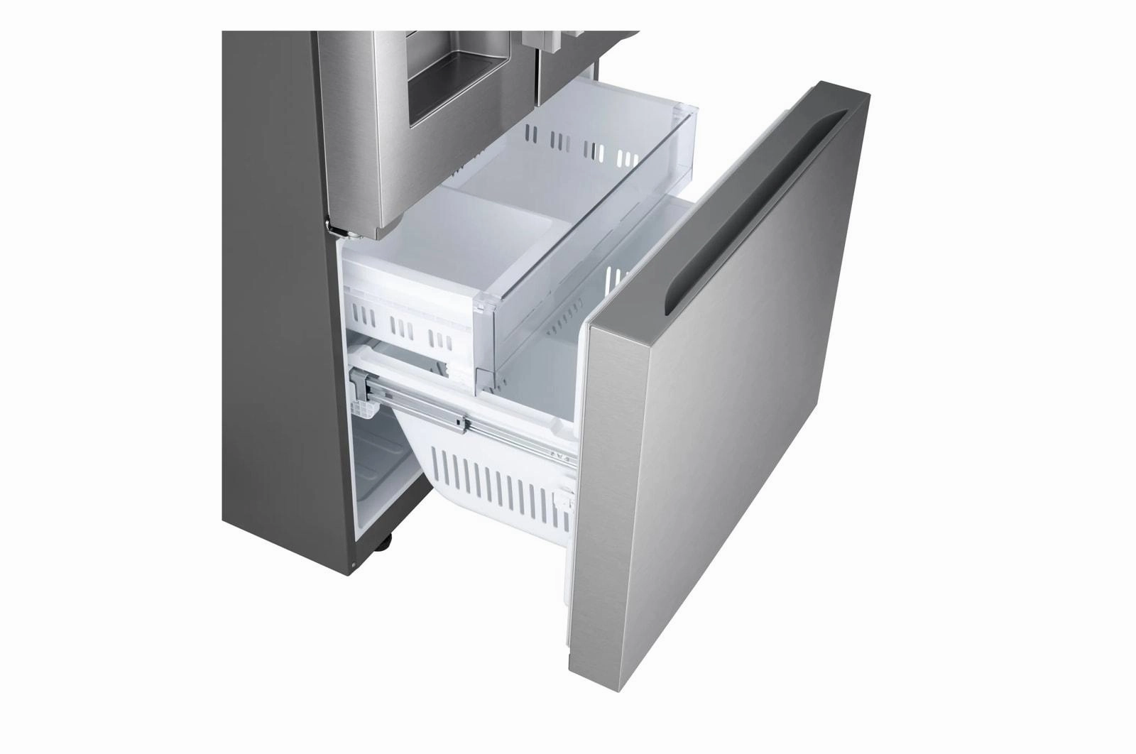 Lg LF25H6330S 25 Cu.Ft. 3-Door French Door Refrigerator With New Hybrid Handle Design And External Ice And Water Dispenser